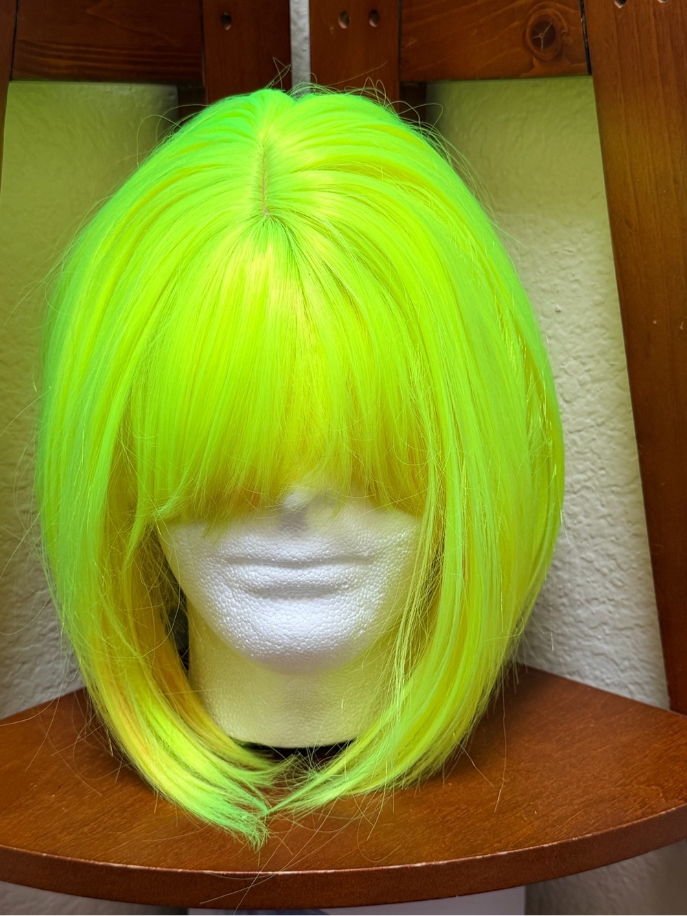 Rockstar Wigs Gothic Candy Girl Bob Neon Yellow Candy Girl Bob Glow In The Dark.